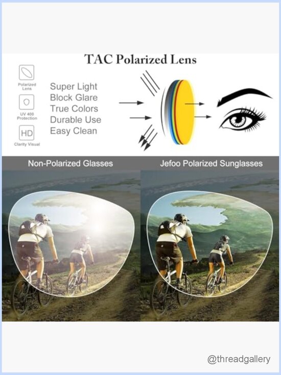 Polarized Aviator Sunglasses TR90 Frame UV400 Protection Retro Sport main image 4